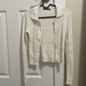 Brandy Melville Collar Ribbed top